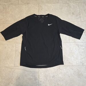 Nike Hot Baseball Jacket Black 3/4 Sleeve Pullover 897383 Men’s Size Large